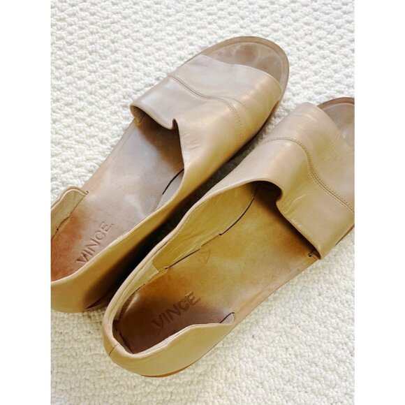 Vince Nude Tabitha Half d’Orsay Open Toe Flat Sandals 8M - Picture 3 of 7